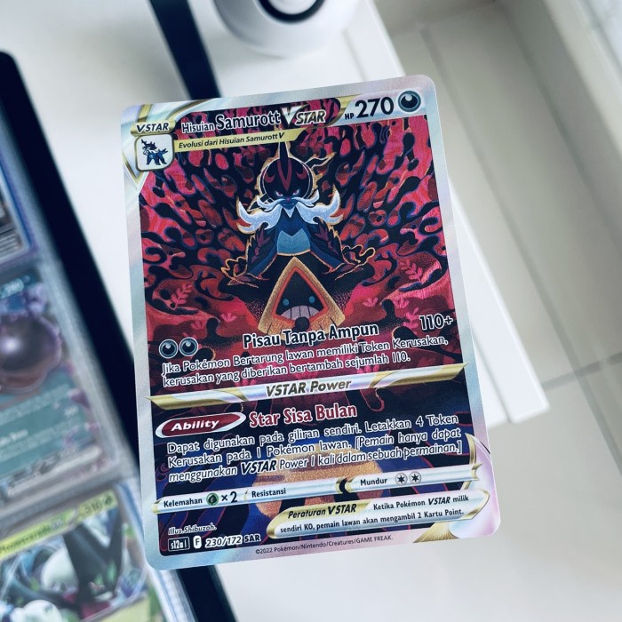 ✅COD Hisuian Samurott Vstar Sar - Pokemon Indonesia Tcg Berkualitas