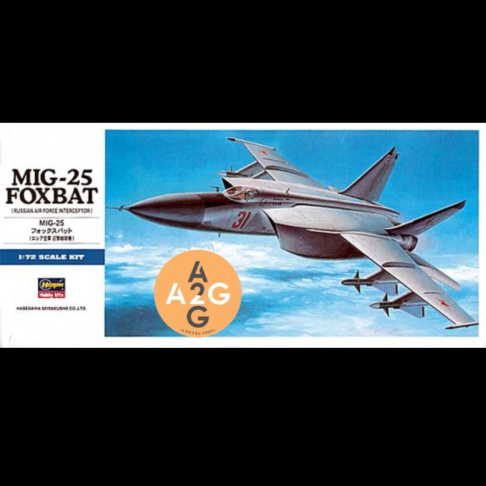 ✅COD Model Kit Hasegawa 1/72 Mig-25 Foxbat Diskon
