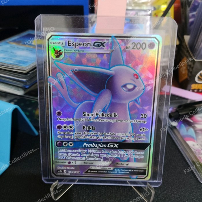 ✅COD Espeon Gx Sr Pokemon Tcg Indonesia Seri 1 Limited Edition Limited