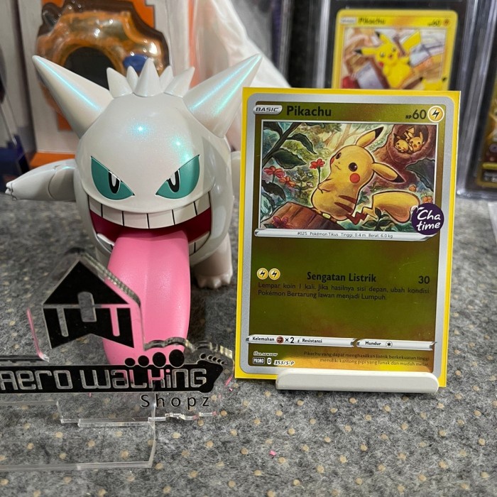 ✅COD Pokemon X Chatime Promo Card Tcg Kartu Indonesia - Pikachu 354/S-P Terbaru