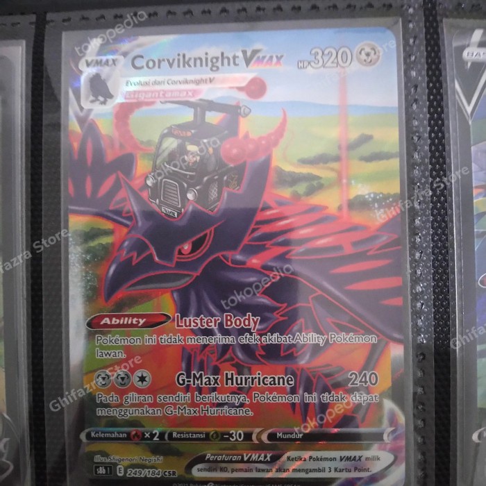 ✅COD Corviknight Vmax Csr 249/184 Pokemon Vmax Klimaks Berkualitas