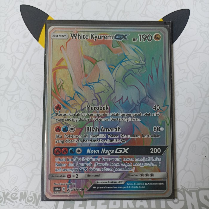 ✅COD Pokemon Tcg Indo White Kyurem Gx As4A 210/178 Hr Diskon