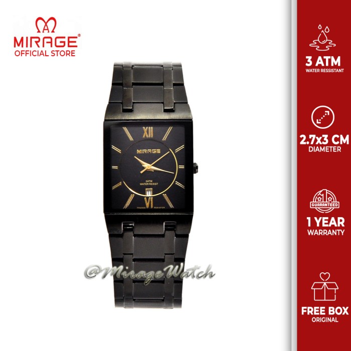 ✅New Ori Jam Tangan Mirage Pria Terlaris 7908M Htm Ph Diskon