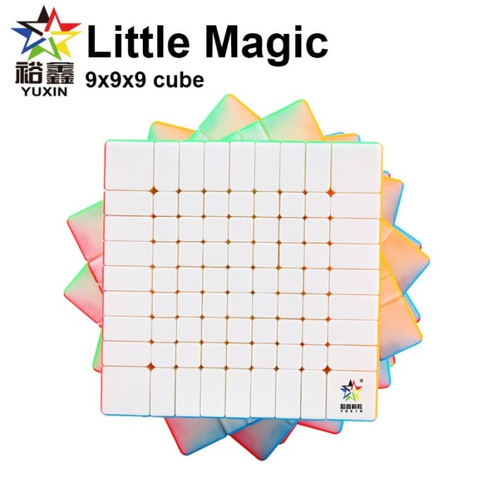 ✅New Rubik Yuxin Little Magic 9X9 Stickerless 9X9X9 Original Diskon