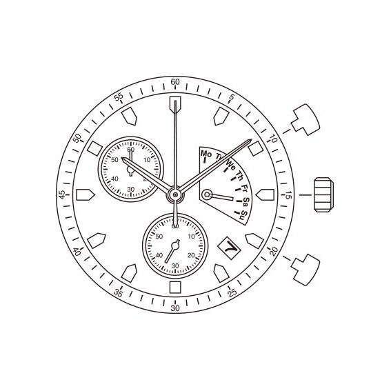 ✅New Ori Mesin Jam Tangan Original Miyota Fs60 Chrono Diskon