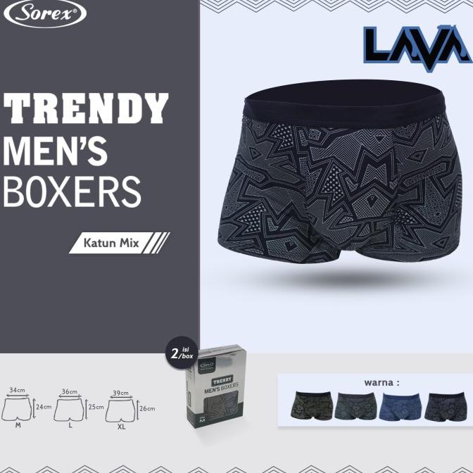 Celana Dalam Boxer Pria Laki Laki Katun Sorex Man Motif