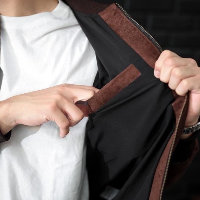 100% New Libra Jaket Suede Malvin Brown Happy Shoping