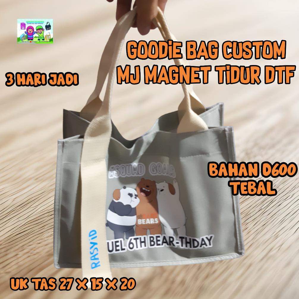 Ready stok asemka77GOODIE BAG ULTAH MJ MAGNET DTF/tas goodie bag/tas goodie bag ultah/goodie bag ult