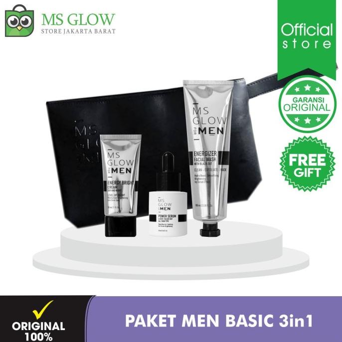 Ms Glow Men - Skincare Perawatan Pria (Kulit Jerawat, Komedo, Kusam)