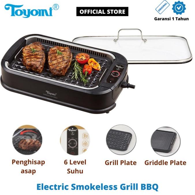 TOYOMI ELECTRIC SMOKELESS GRILL BBQ MODEL BBQ2002