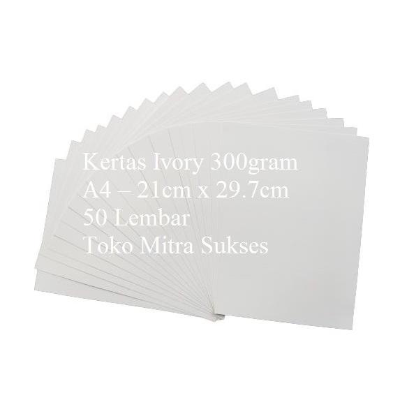 

Terbaik! Kertas Ivory 300gram A4 isi 50 Lembar ..