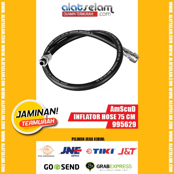 [COD] Amscud Inflator Hose 3/8″-75 Cm Black 995629 / Bcd Inflator Hose Terbatas