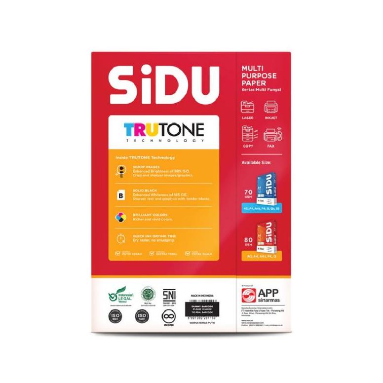 

Baru - Kertas A4 80 Gram SIDU Sinar Dunia 1 Kg 250 Lembar ,.