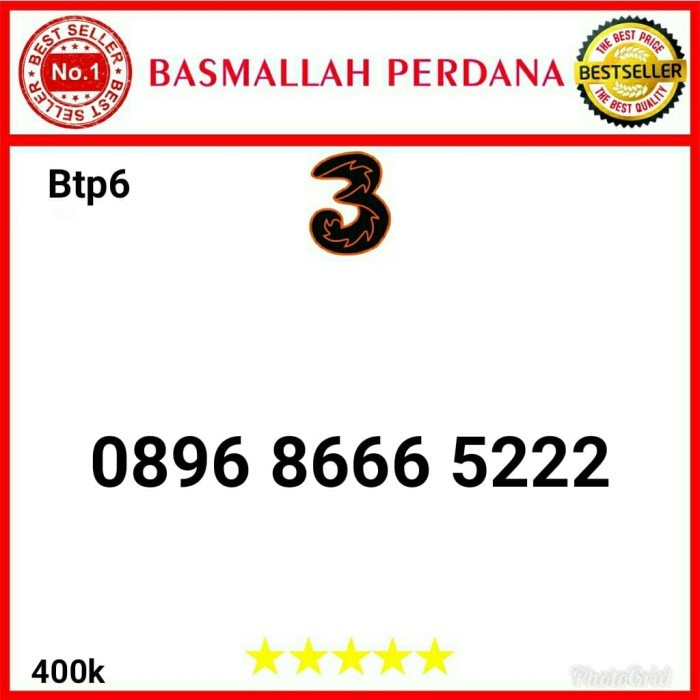 [New Ori] Perdanacantik Three Double Triple 666 222 0856 8666 5222 Nbtp07 Terbaru