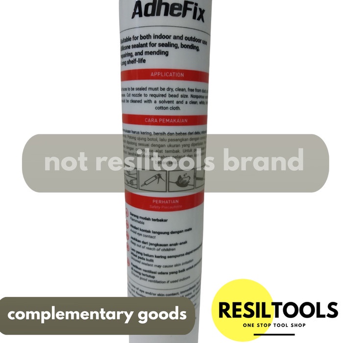 

Lem Sealent Tabung Putih Asam 300 Ml Adhefix Silicone Perekat Kaca