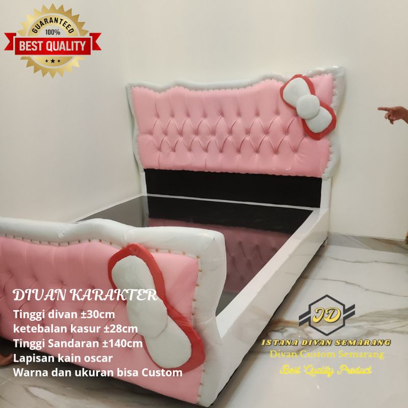 DIVAN DIPAN TEMPAT TIDUR SANDARAN KARAKTER HELLO KITTY STALL