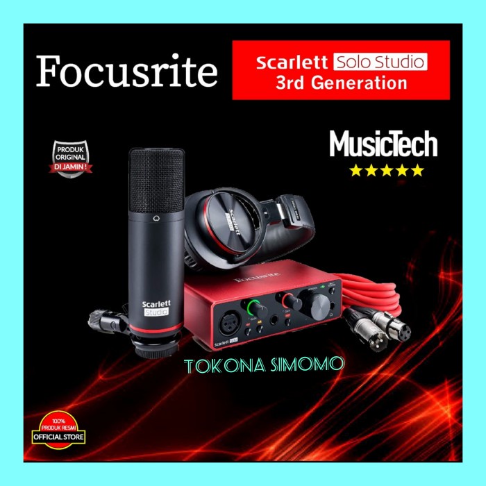 FOCUSRITE SCARLETT SOLO STUDIO 3rd GEN / GEN 3