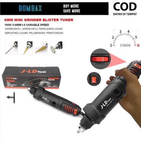 ✅COD Mesin Bor Ukir Grafir Kayu 6Mm Mini Die Grinder Listrik Variable Speed Limited