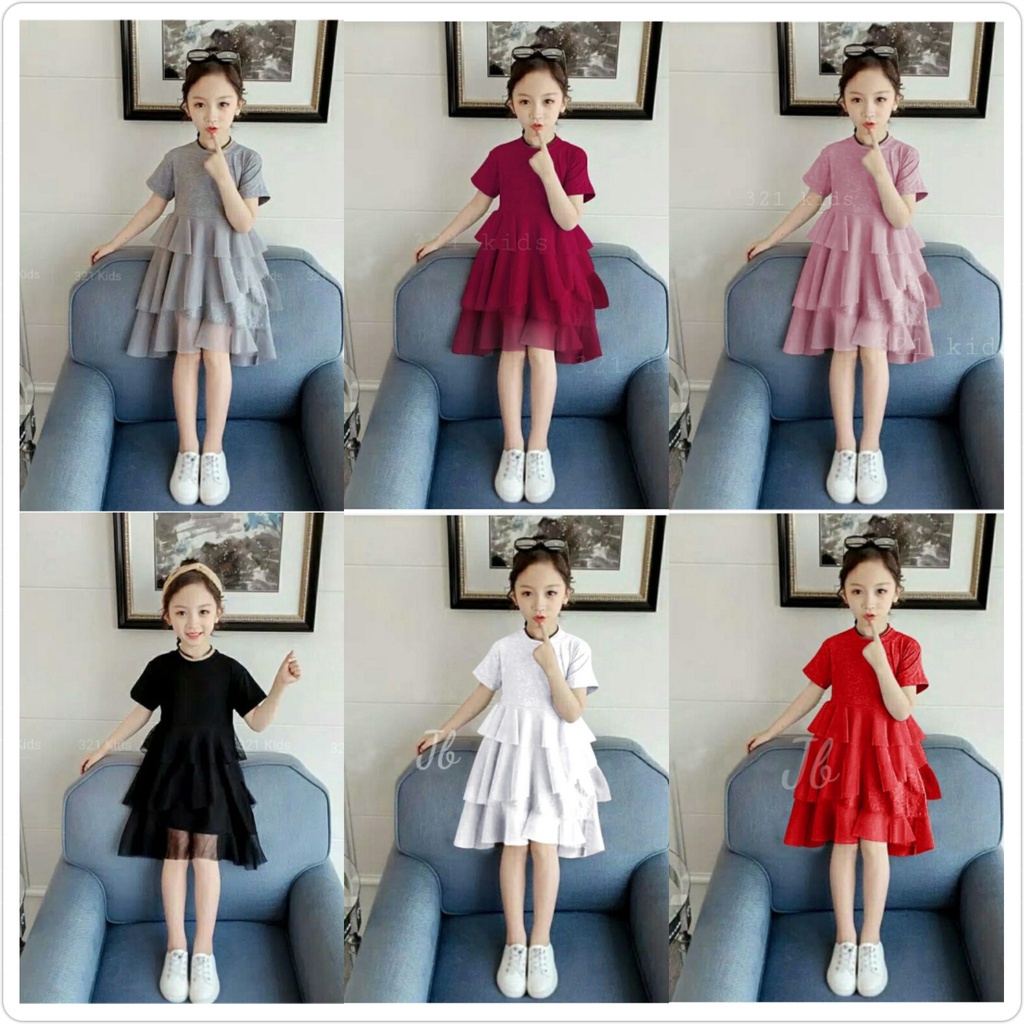 Dress Anak Perempuan 3 4 Tahun Dres Ulang Tahun Model Baru 2024 Baju Natal Cewek Viral Terlaris Prem