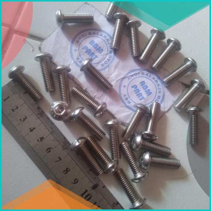 Baut L Stainles Button M10 x 25 atau Baut 14 Panjang 2,5cm 16novz3 suk
