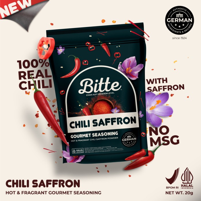 

Buy 1 + 1 Chili Saffron Seasoning / Sambal Tabur Cabai Saffron - Bitte