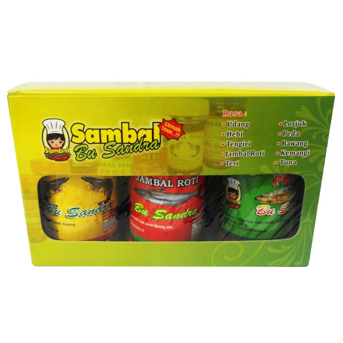 

Sambal Bu Sandra ( Kotak Isi 3 Pcs )
