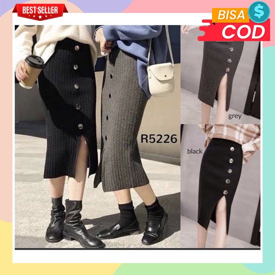 Rok Pinggang Karet Wanita Terbaru Termurah Jeans Wanita Terbaru Kekinian Viral 2023 Rok Panjang Rema