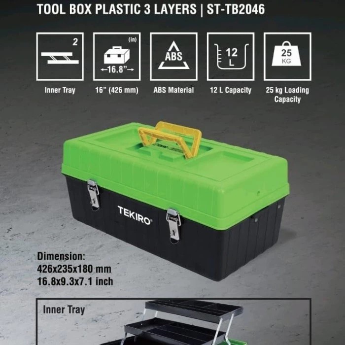 ✅New Ori Tool Box Tekiro 3 Susun Plastic Diskon