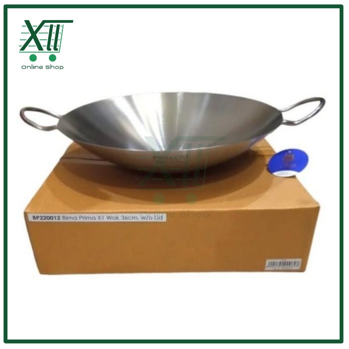 ✅Ready Bima Prima X1 Wok 36 Cm Kuali Wajan Stainless 403 Food Grade Berkualitas
