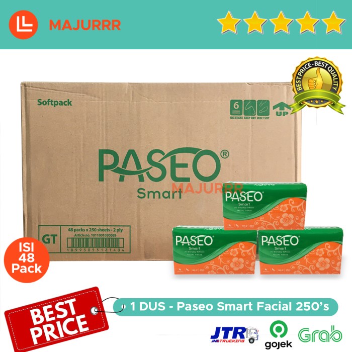 ✅Original Grosir Tissue Paseo Smart Facial 540 3 Ply / Kemasan Baru Paseo 250 Diskon