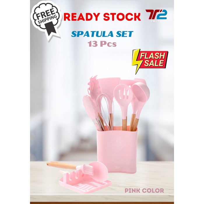 ✅Ready Tritu Sutil Kitchen Utensil Warna Pink 13 Pcs Terbaru