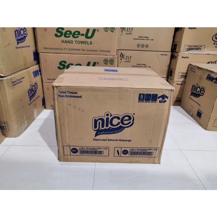 ✅Original Tissue/Tisu Nice Bathroom Tissue 238S 120 Rolls/Carton Terbaru
