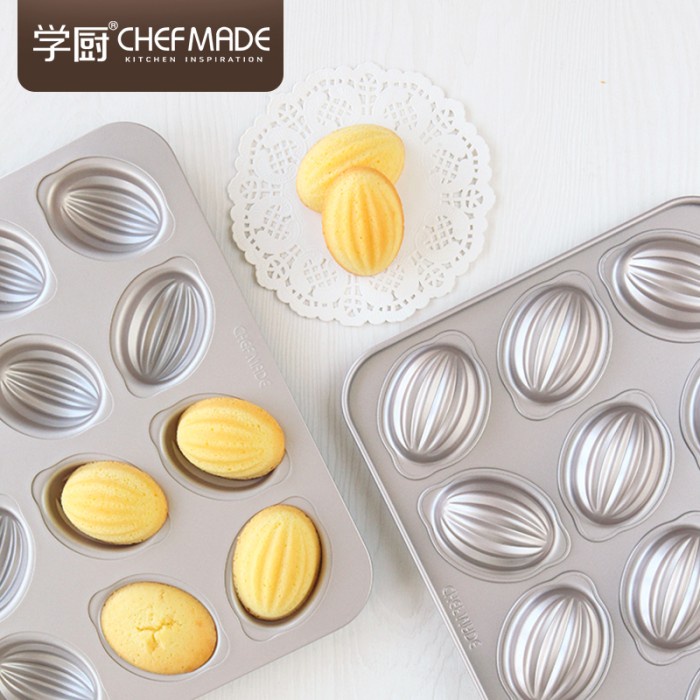 

✅Original Chefmade Wk9829 - 12 Cups Rugby Non-Stick Cake Pan / Cetakan Kue Rugby Terbatas