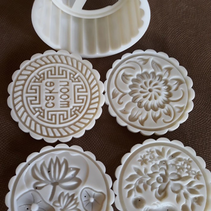 

✅Original Cetakan Kue Bulan Nastar Mould Mold Press/Moon Cake 180Gr 4Motif Diskon