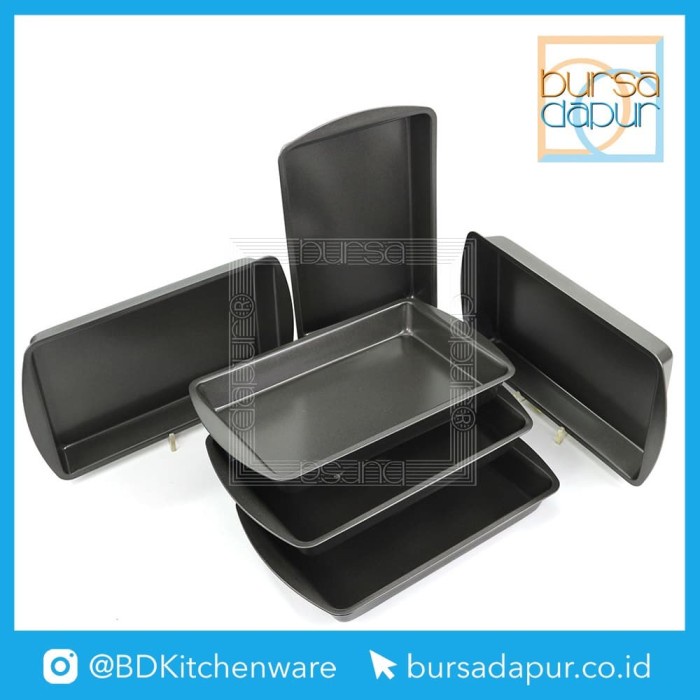

✅Original Loyang Kue Anti Lengket / Master Pastry Brownie Pan 11X7 - 6Pc Terbaru