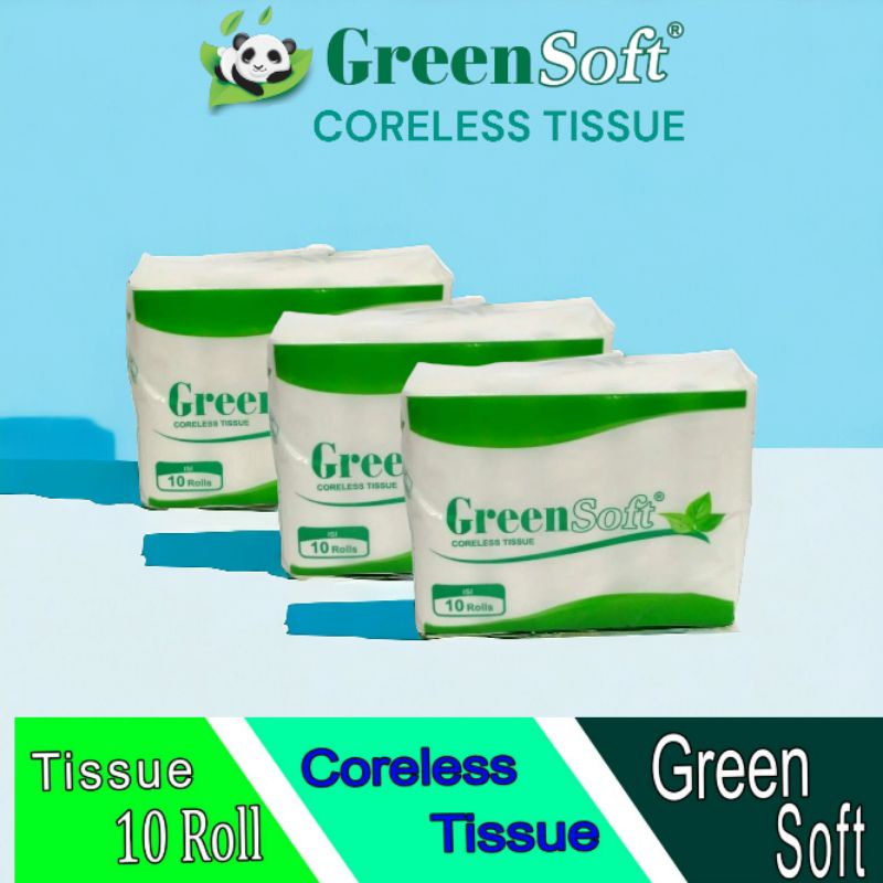 Tisu Green Soft Coreless Tissue Roll Gulung Tanpa Tulang isi 10 rolls