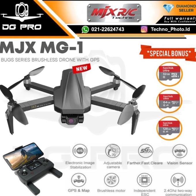 Drone Mjx Mg-1 5G Wifi Fpv 2-Axis Gimbal 4K Eis Hd Camera Gps - Mg1 Terbaik