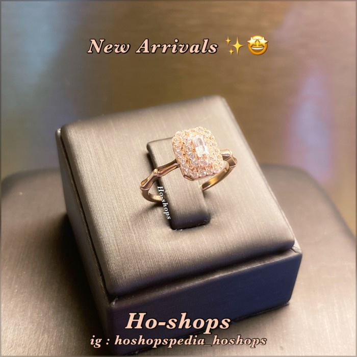 ✨Termurah Cincin Fashion Baguette Rosegold Kadar 750 Asli Emas Berkualitas