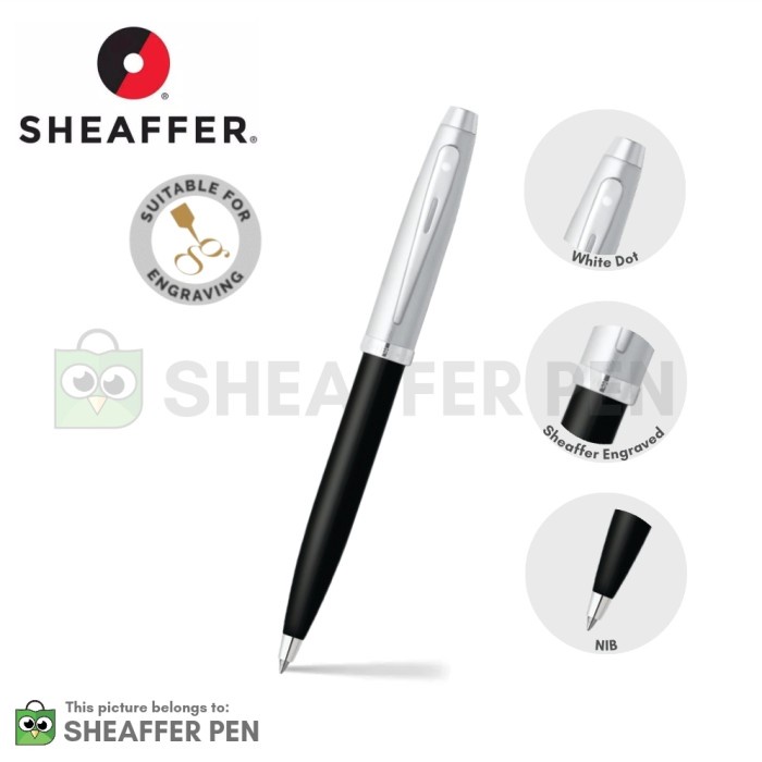 

✨Sale Sheaffer® 100 Glossy Black With Chrome Ballpoint Pen Terbaru