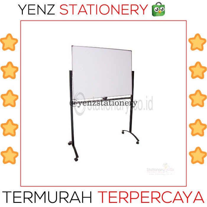 

✨Sale Papan Whiteboard Magnetik Stand Kaki Single Face Sakana Uk. 60 X 120 Berkualitas
