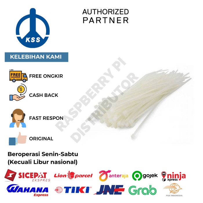 

✨Ready Original Kabel Ties Kss Cv 1168 Isi 100Pcs Putih Limited