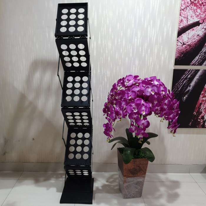 

✨Ready Rak Brosur Lipat 7 Susun Besi Hitam Berkualitas