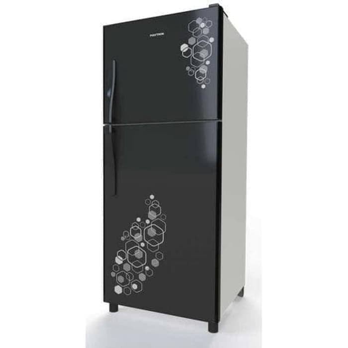 ✨Original Kulkas Polytron Prm 21 Hhx 210 Liter 2 Pintu Tempered Glas Lowat Hitam Diskon