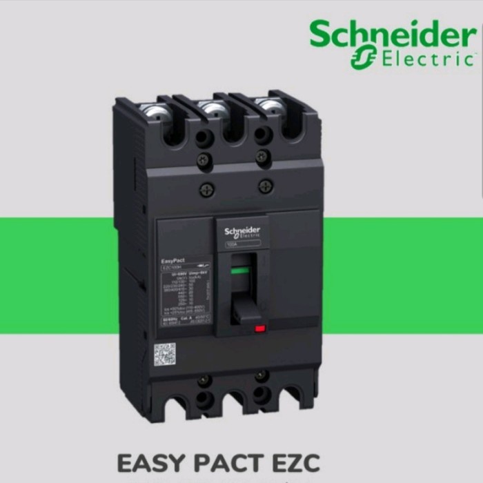 ✨Ori Easypack Ezc Schneider Mccb 100F 100 Amper 3 Phase 10Ka Ori New Terbaru