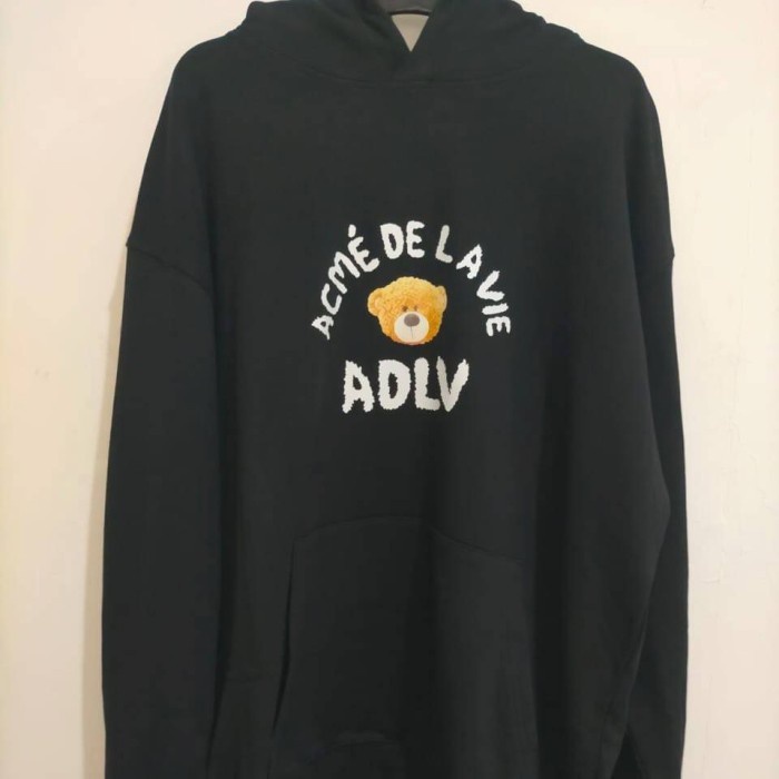 ✨New Adlv Teddy Bear Doll Hoodie Black Terbaru