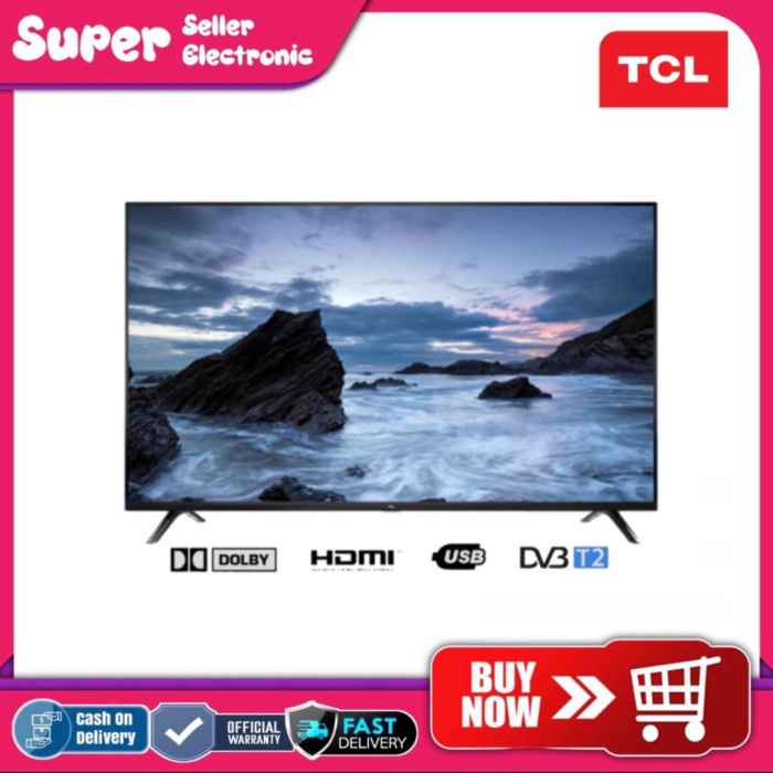 ✨New Tcl Led 24 Inch 24D3000A Digital Tv Usb Movie 24D3000 Diskon