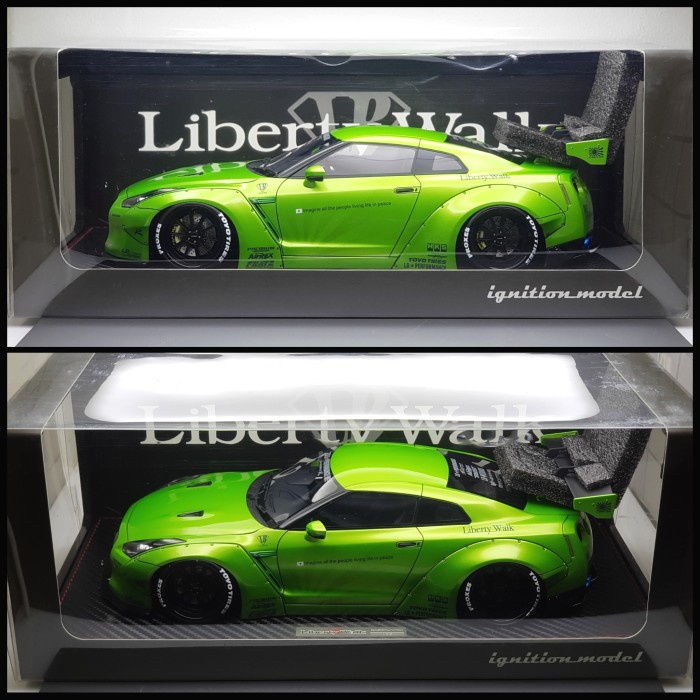 ✅Termurah 1/18 Ignition Model Nissan Gtr R35 Liberty Walk Green Terbaru