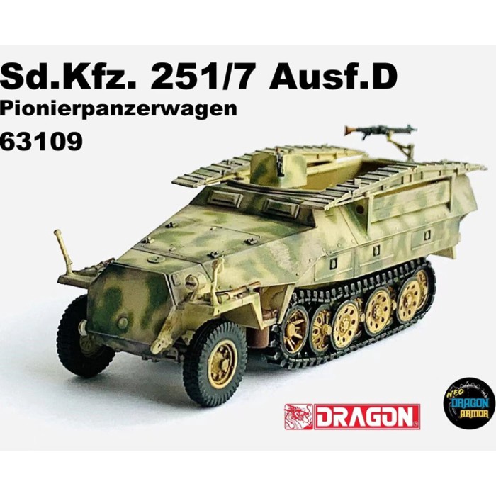 ✅Termurah Diecast Tank 1/72 Dragon Armor Sd.Kfz.251/7 Ausf.D Limited