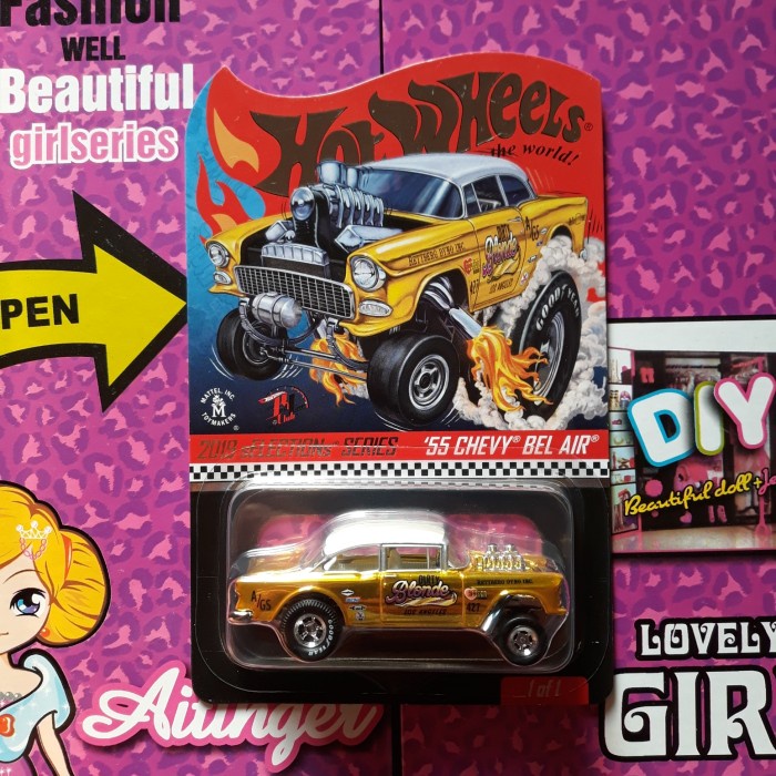 ✅Termurah Hotwheels 55 Chevy Bel Air Gasser Dirty Blonde Gold Terbaru