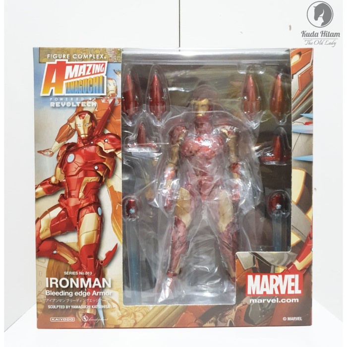 ✨Baru Kaiyodo Amazing Yamaguchi Revoltech No.013 Ironman Bleeding Edge Armor Terbatas